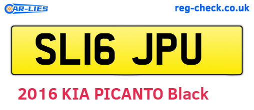 SL16JPU are the vehicle registration plates.