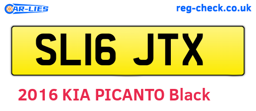 SL16JTX are the vehicle registration plates.