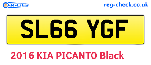 SL66YGF are the vehicle registration plates.