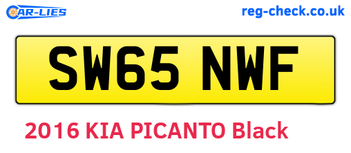 SW65NWF are the vehicle registration plates.