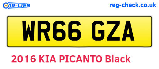 WR66GZA are the vehicle registration plates.