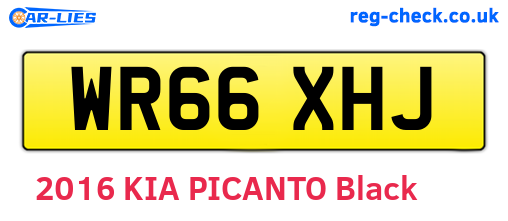 WR66XHJ are the vehicle registration plates.