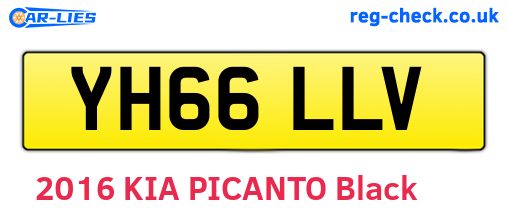 YH66LLV are the vehicle registration plates.