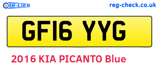 GF16YYG are the vehicle registration plates.
