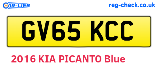 GV65KCC are the vehicle registration plates.