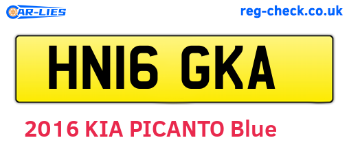 HN16GKA are the vehicle registration plates.