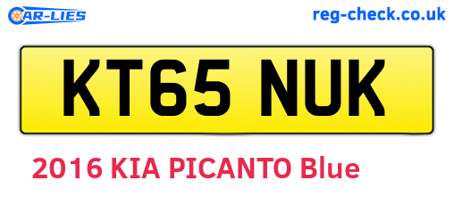 KT65NUK are the vehicle registration plates.