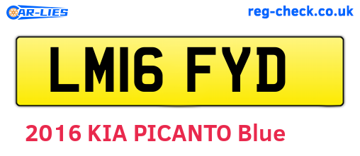 LM16FYD are the vehicle registration plates.