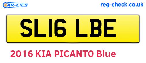 SL16LBE are the vehicle registration plates.