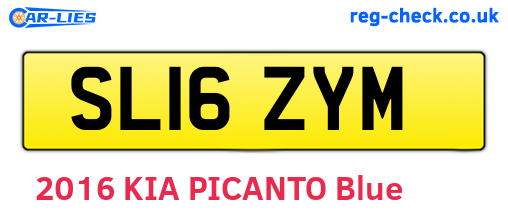 SL16ZYM are the vehicle registration plates.