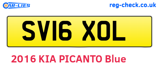 SV16XOL are the vehicle registration plates.