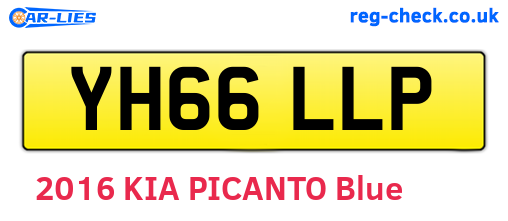 YH66LLP are the vehicle registration plates.
