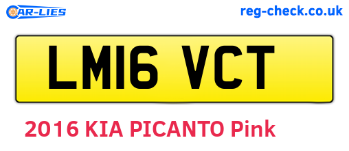 LM16VCT are the vehicle registration plates.