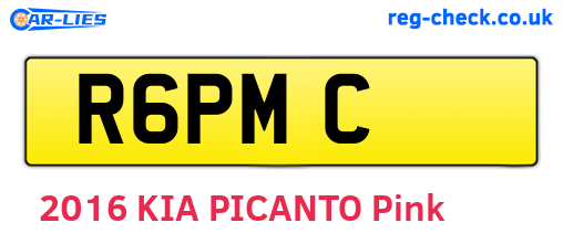 R6PMC are the vehicle registration plates.