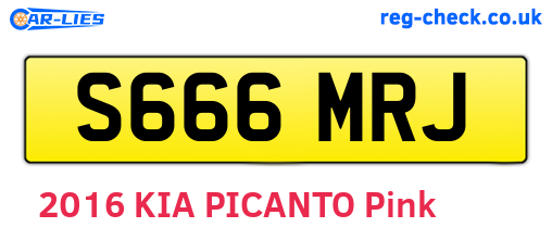 S666MRJ are the vehicle registration plates.