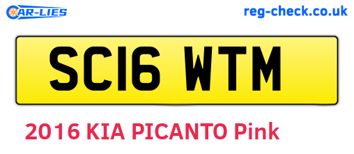 SC16WTM are the vehicle registration plates.
