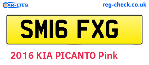 SM16FXG are the vehicle registration plates.