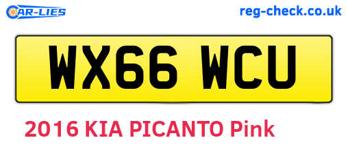WX66WCU are the vehicle registration plates.