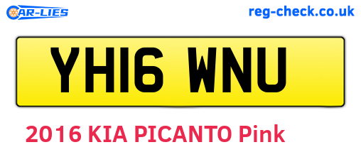 YH16WNU are the vehicle registration plates.