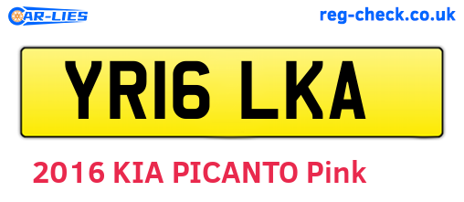 YR16LKA are the vehicle registration plates.
