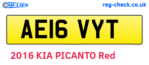 AE16VYT are the vehicle registration plates.