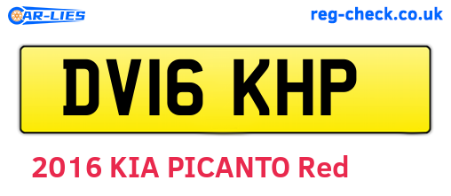 DV16KHP are the vehicle registration plates.
