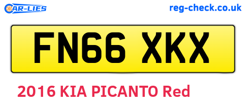FN66XKX are the vehicle registration plates.