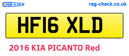 HF16XLD are the vehicle registration plates.