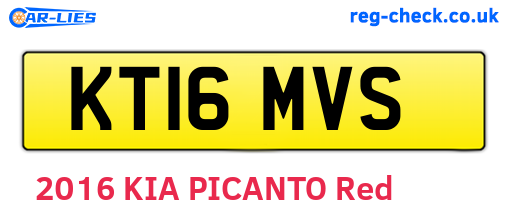 KT16MVS are the vehicle registration plates.