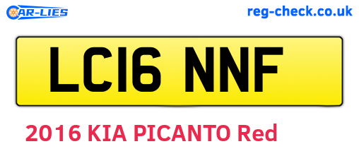 LC16NNF are the vehicle registration plates.