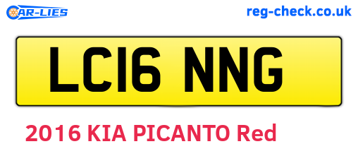 LC16NNG are the vehicle registration plates.
