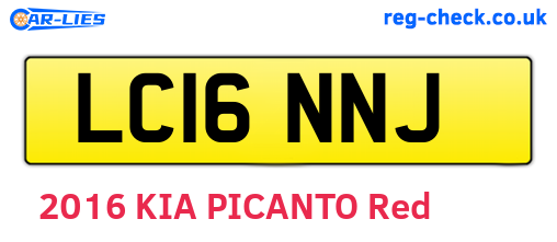 LC16NNJ are the vehicle registration plates.
