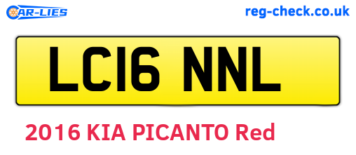 LC16NNL are the vehicle registration plates.