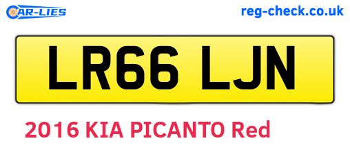 LR66LJN are the vehicle registration plates.