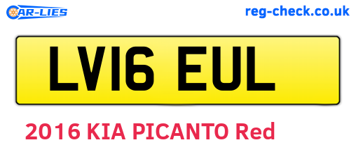 LV16EUL are the vehicle registration plates.