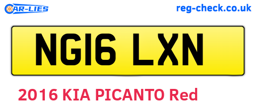 NG16LXN are the vehicle registration plates.