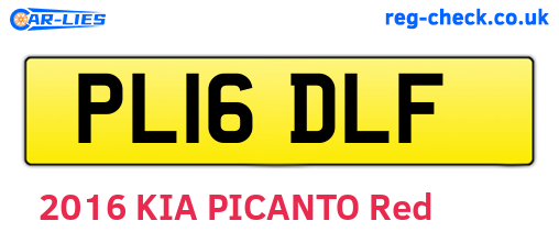 PL16DLF are the vehicle registration plates.