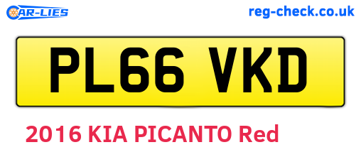 PL66VKD are the vehicle registration plates.