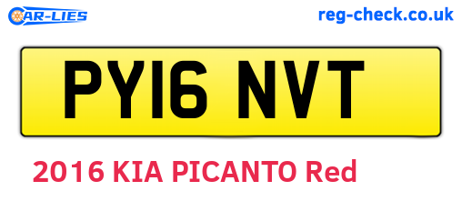 PY16NVT are the vehicle registration plates.