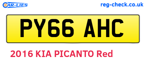 PY66AHC are the vehicle registration plates.
