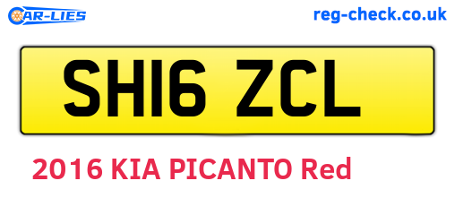 SH16ZCL are the vehicle registration plates.