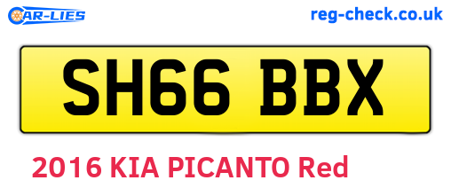 SH66BBX are the vehicle registration plates.