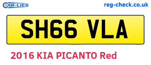 SH66VLA are the vehicle registration plates.