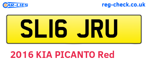 SL16JRU are the vehicle registration plates.