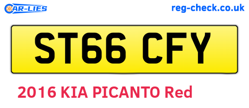 ST66CFY are the vehicle registration plates.