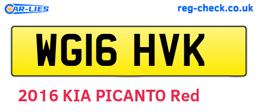 WG16HVK are the vehicle registration plates.