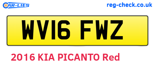 WV16FWZ are the vehicle registration plates.