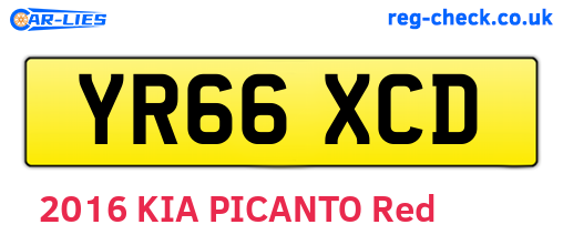 YR66XCD are the vehicle registration plates.