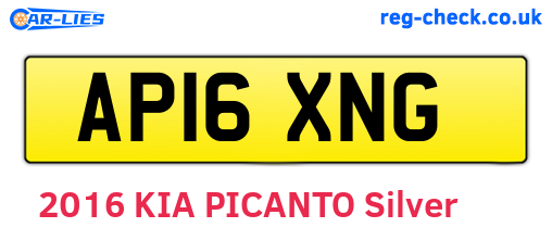 AP16XNG are the vehicle registration plates.