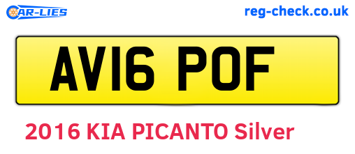 AV16POF are the vehicle registration plates.